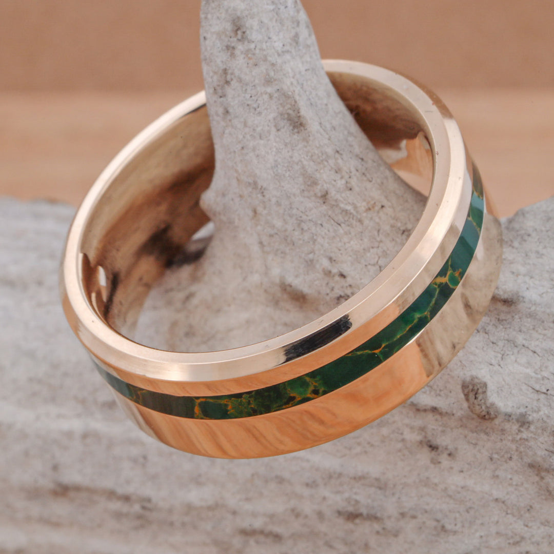 AZ Jade Canyon - Gold, Arizona Jade Inlay