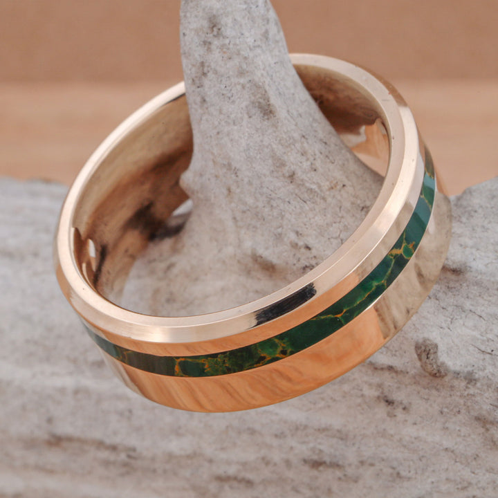 AZ Jade Canyon - Gold, Arizona Jade Inlay