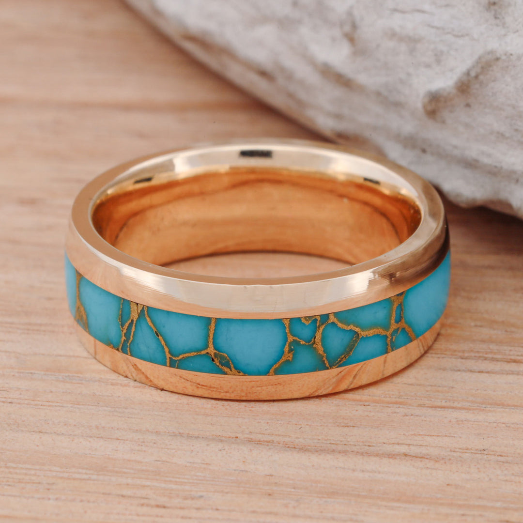 Turquoise with Gold Veins