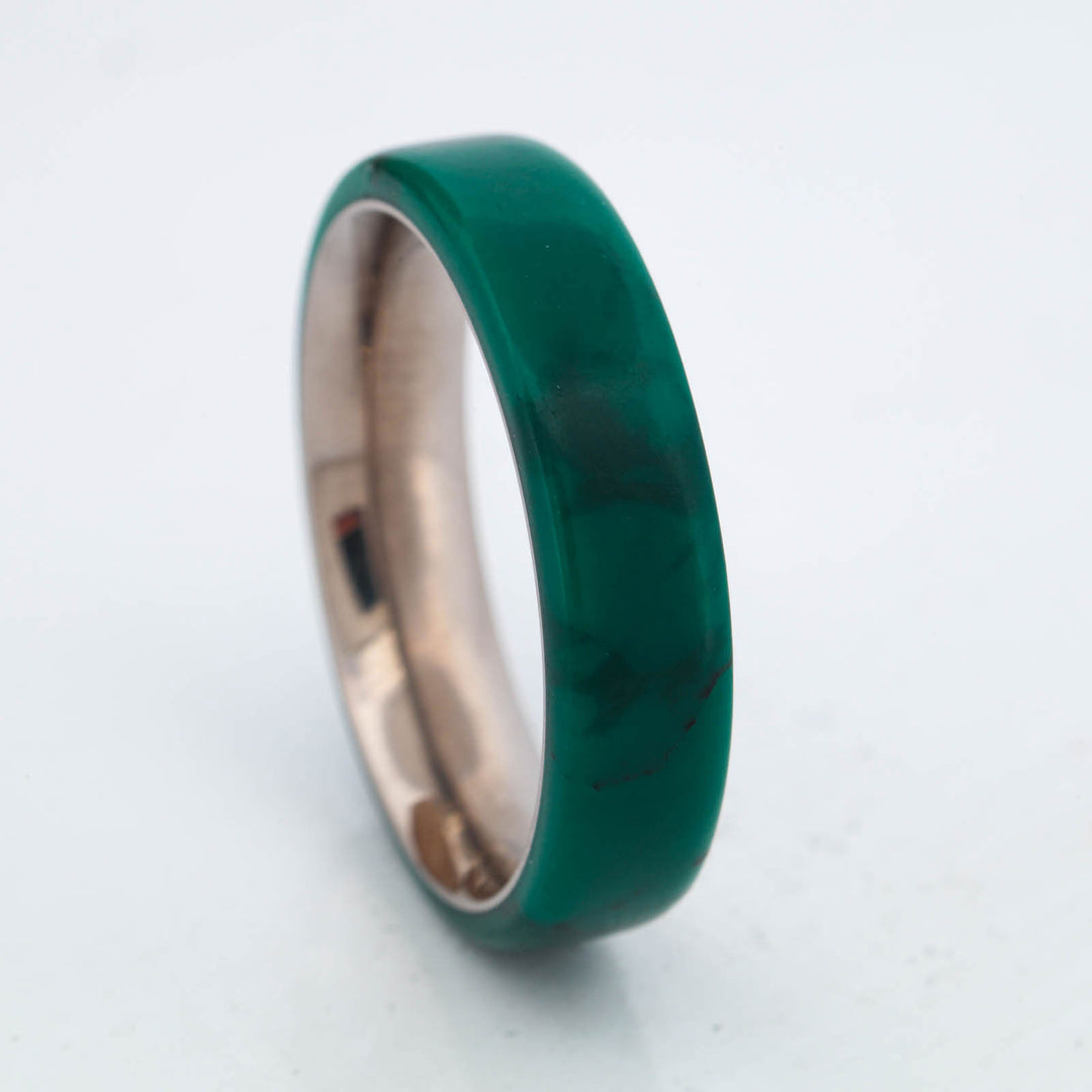 SALE RING - Titanium & Imperial Jade - Size 10.25