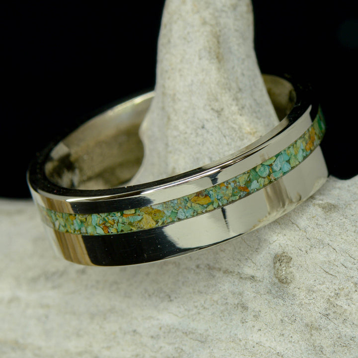 Desert Stream - Gold with Green and Blue Turquoise