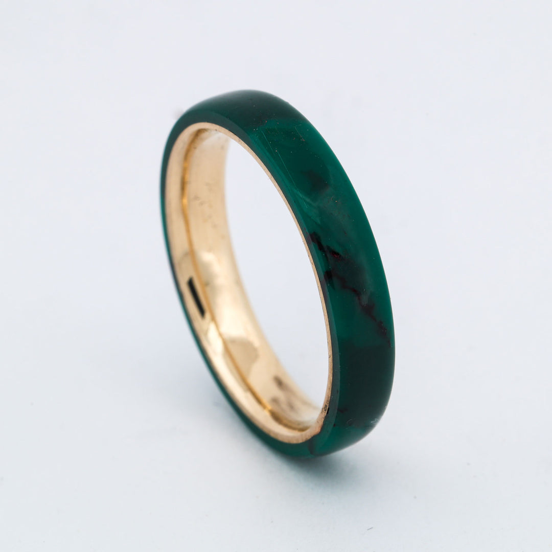 SALE RING - Yellow Gold & Imperial Jade - Size 11