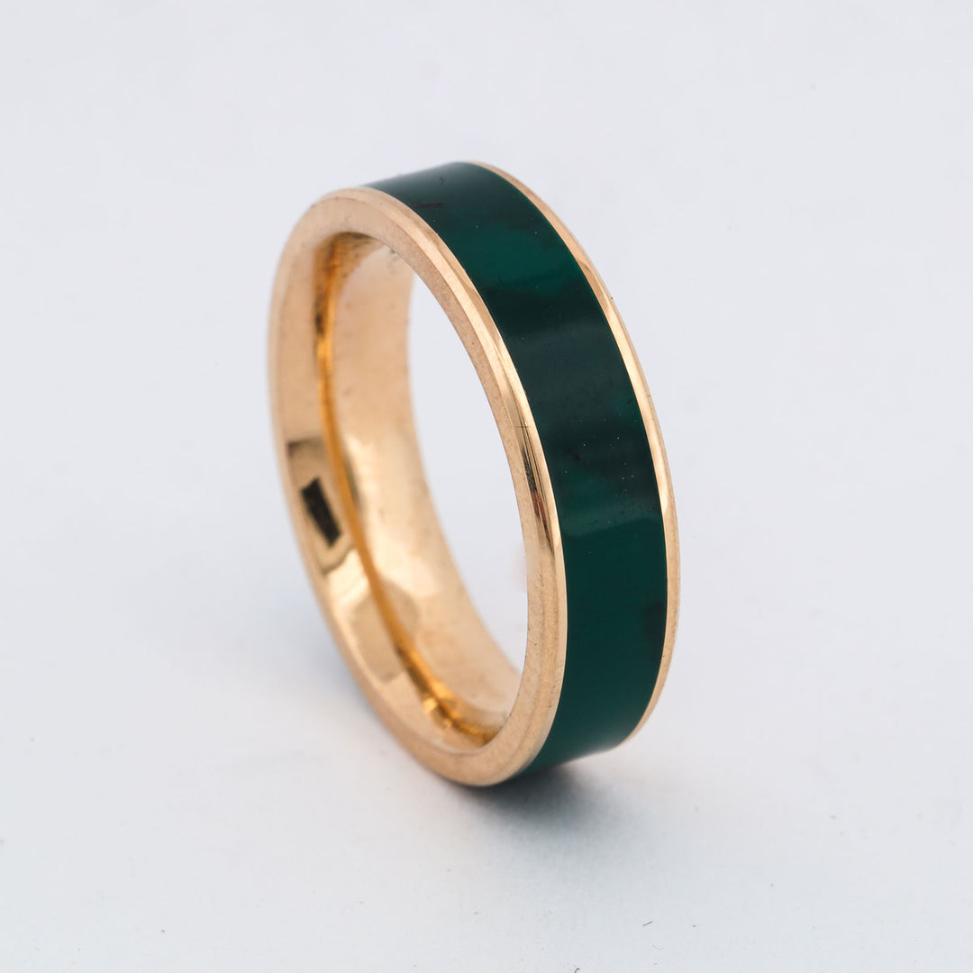SALE RING - Yellow Gold & Imperial Jade - Size 9.5