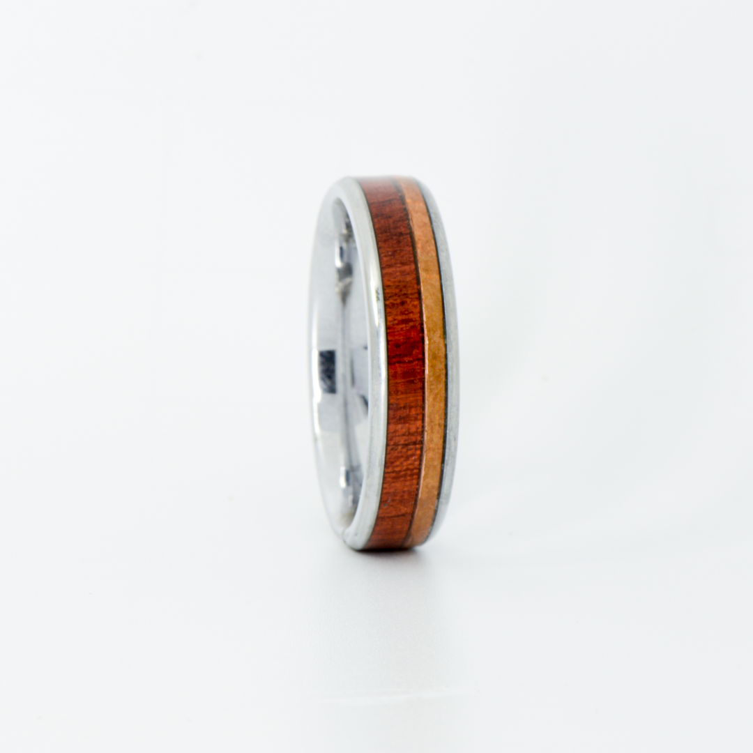 SALE RING - Tungsten, Bloodwood, and Copper - Size 11.5
