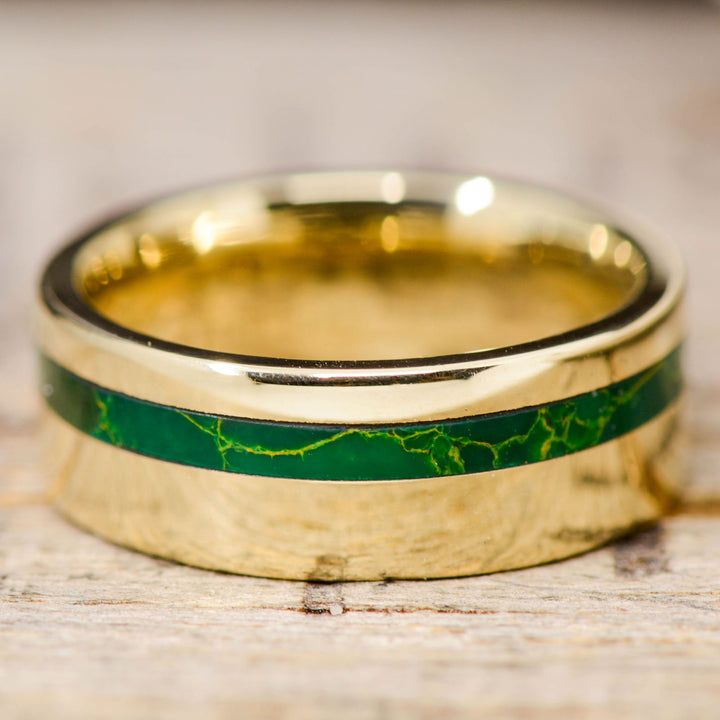 AZ Jade Canyon - Gold, Arizona Jade Inlay