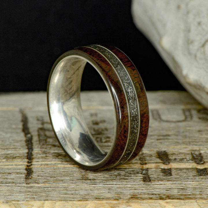 Walnut, Two Guitar Strings, & Meteorite