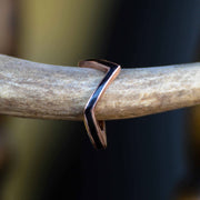 Gold or Silver Blackwood Euroshank V-Ring