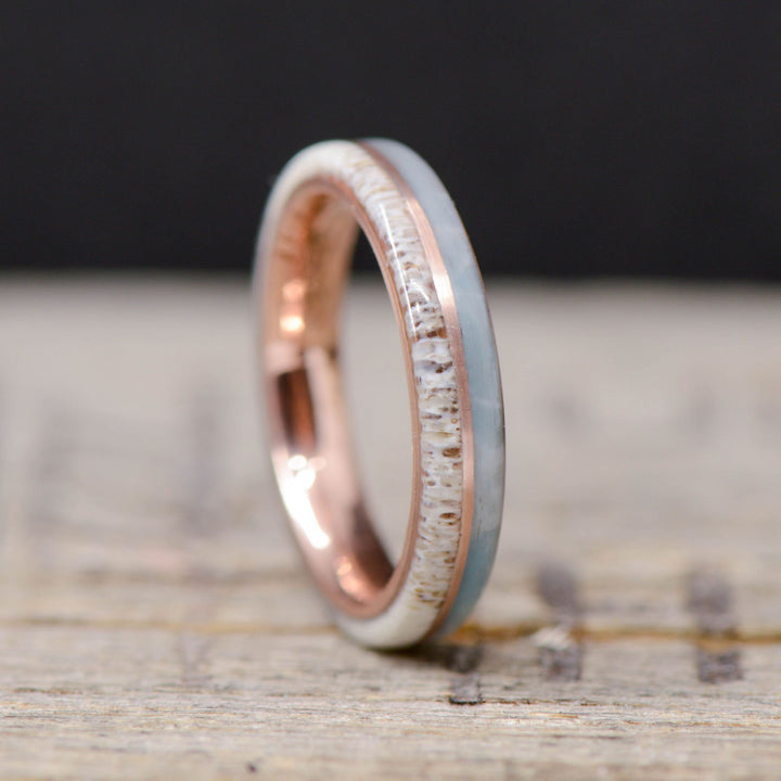 Antler Bloom - Antler, Rose Gold, Larimar