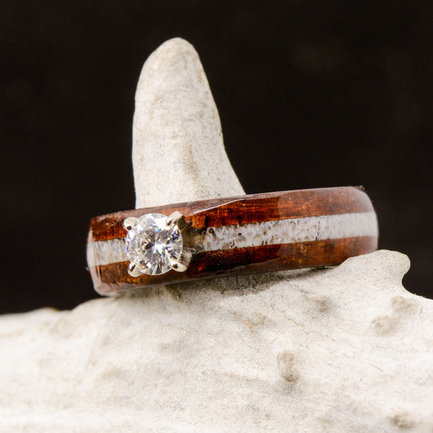 Wood and deals gemstone ring