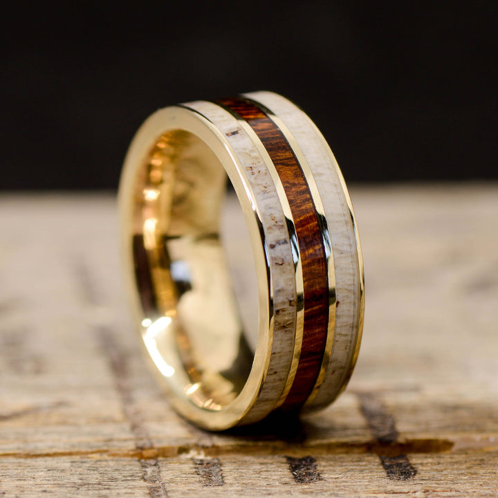 Desert Runner - Gold, Desert Ironwood, Elk Antler Inlays