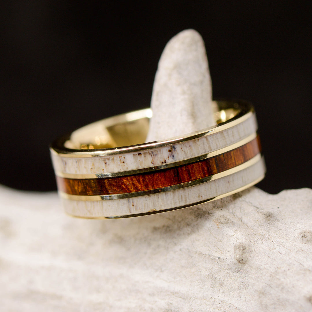 Desert Runner - Gold, Desert Ironwood, Elk Antler Inlays