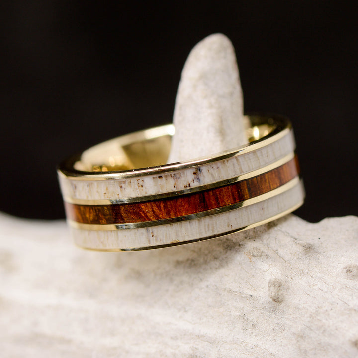 Desert Runner - Gold, Desert Ironwood, Elk Antler Inlays