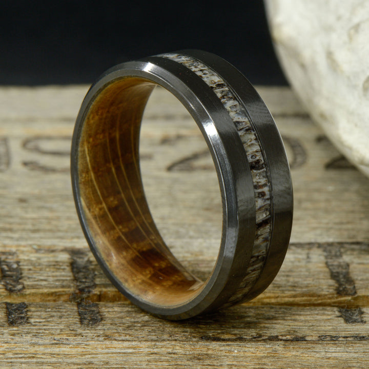 Elk Antler & Whiskey Barrel Wood Sleeve