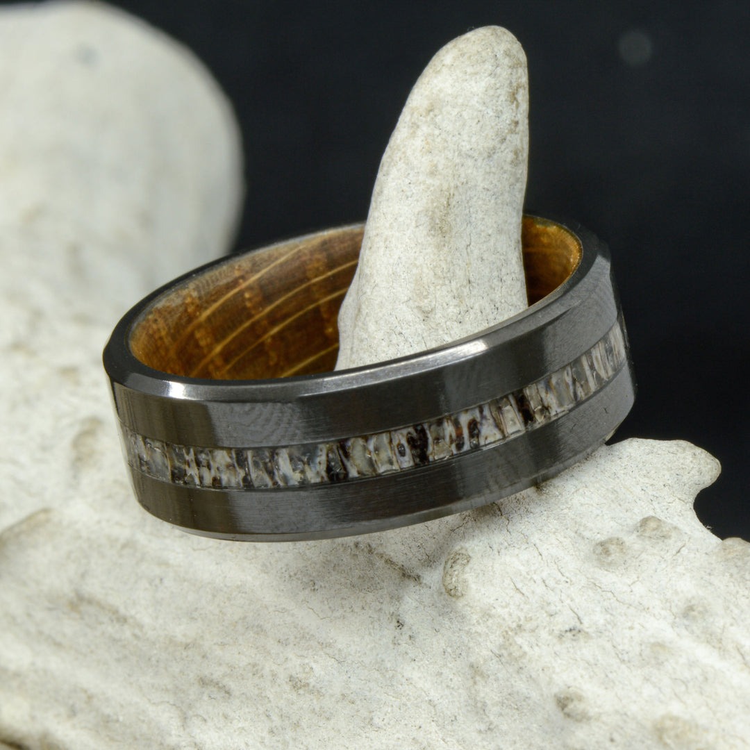 Elk Antler & Whiskey Barrel Wood Sleeve