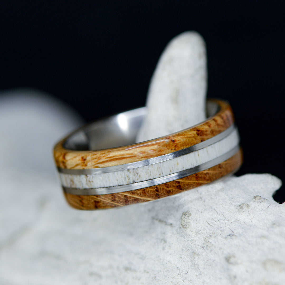 Whiskey Barrel Wood & Antler