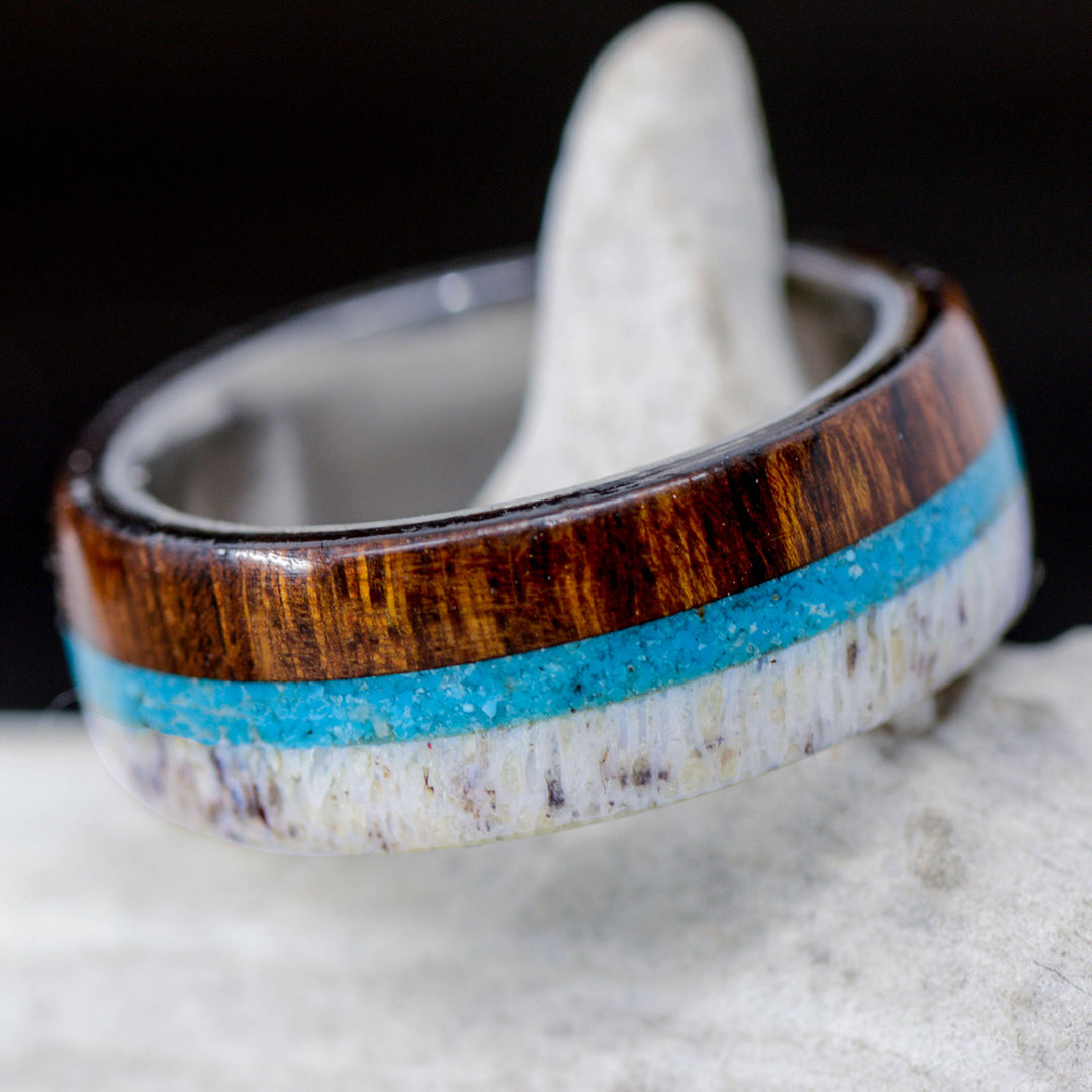 Ironwood, Turquoise, Antler