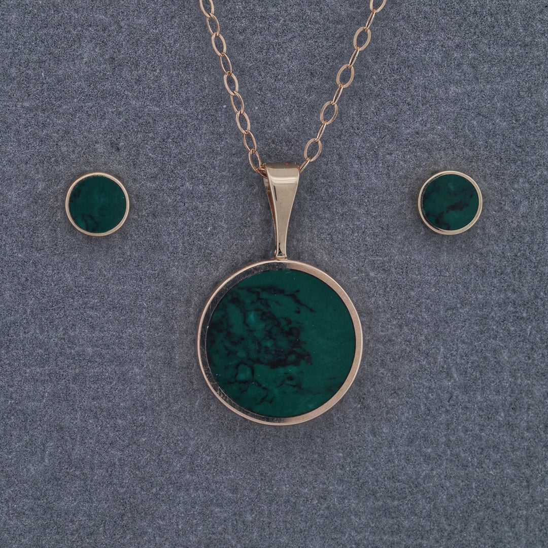 Imperial Jade Pendant and/or Stud Earring Set