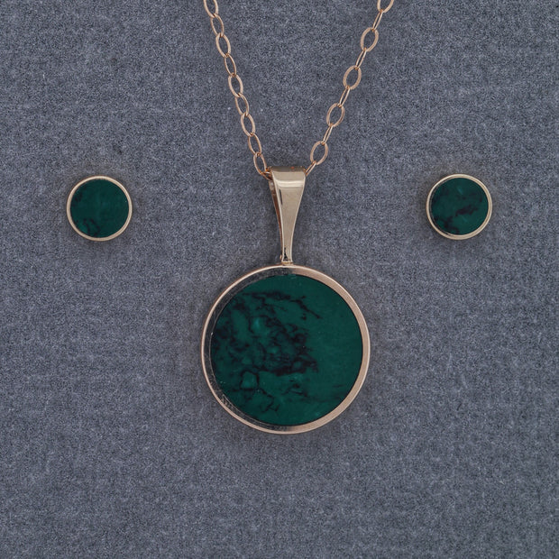Imperial Jade Pendant and/or Stud Earring Set