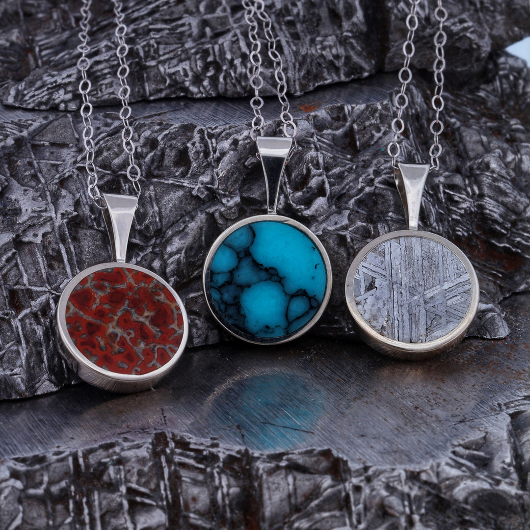 Turquoise Pendant and/or Stud Earring Set