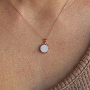 White Opal Pendant and/or Stud Earring Set