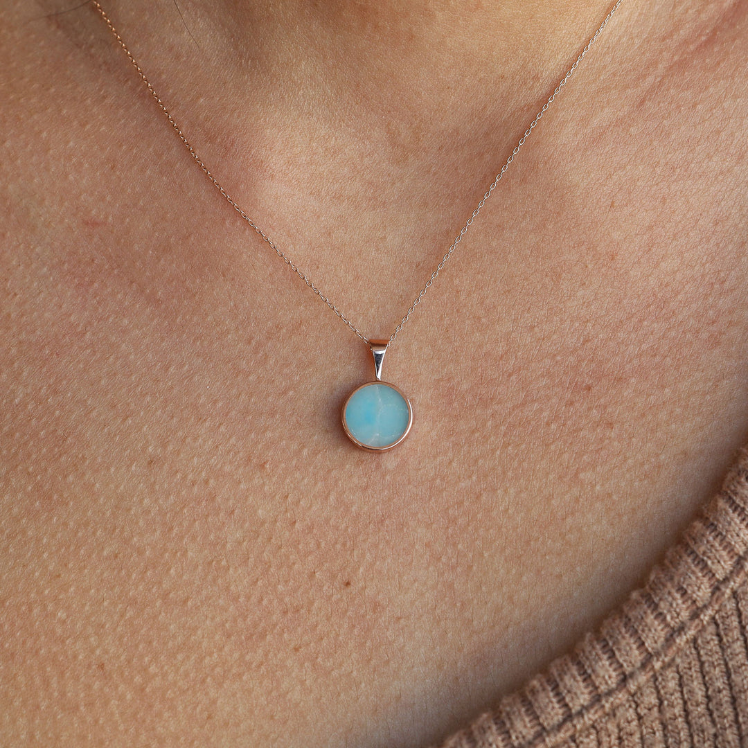 Larimar Pendant and/or Stud Earring Set