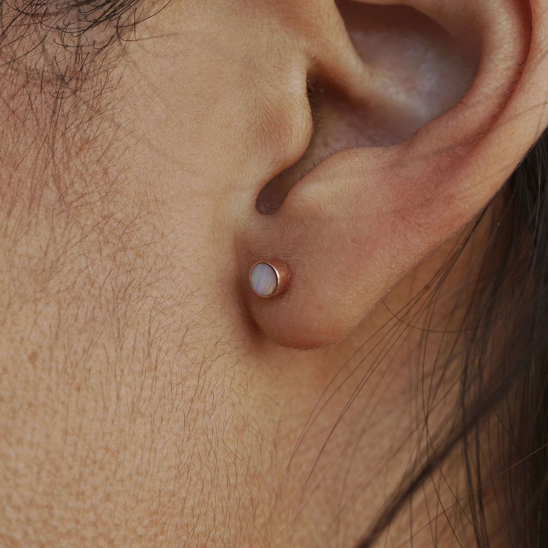 White Opal Pendant and/or Stud Earring Set