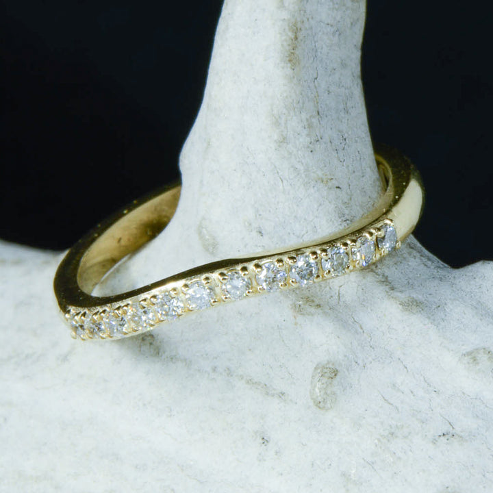 Gold Diamond Stacking Band