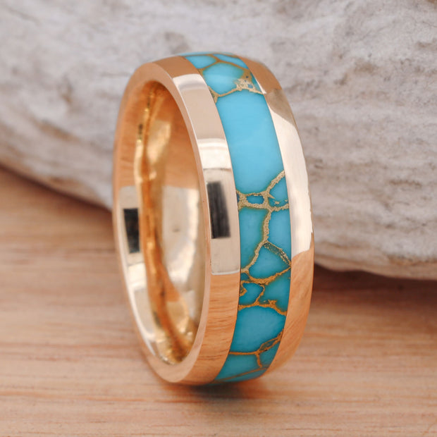 Turquoise with Gold Veins