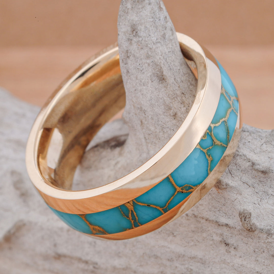 Turquoise with Gold Veins