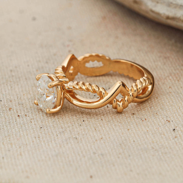 Oval Diamond Solitaire Ring