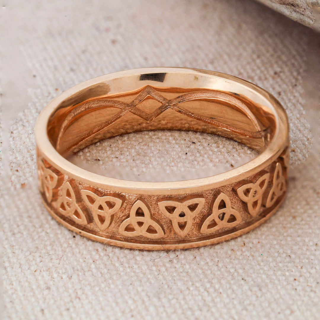 Yellow Gold Celtic Knot Wedding Band