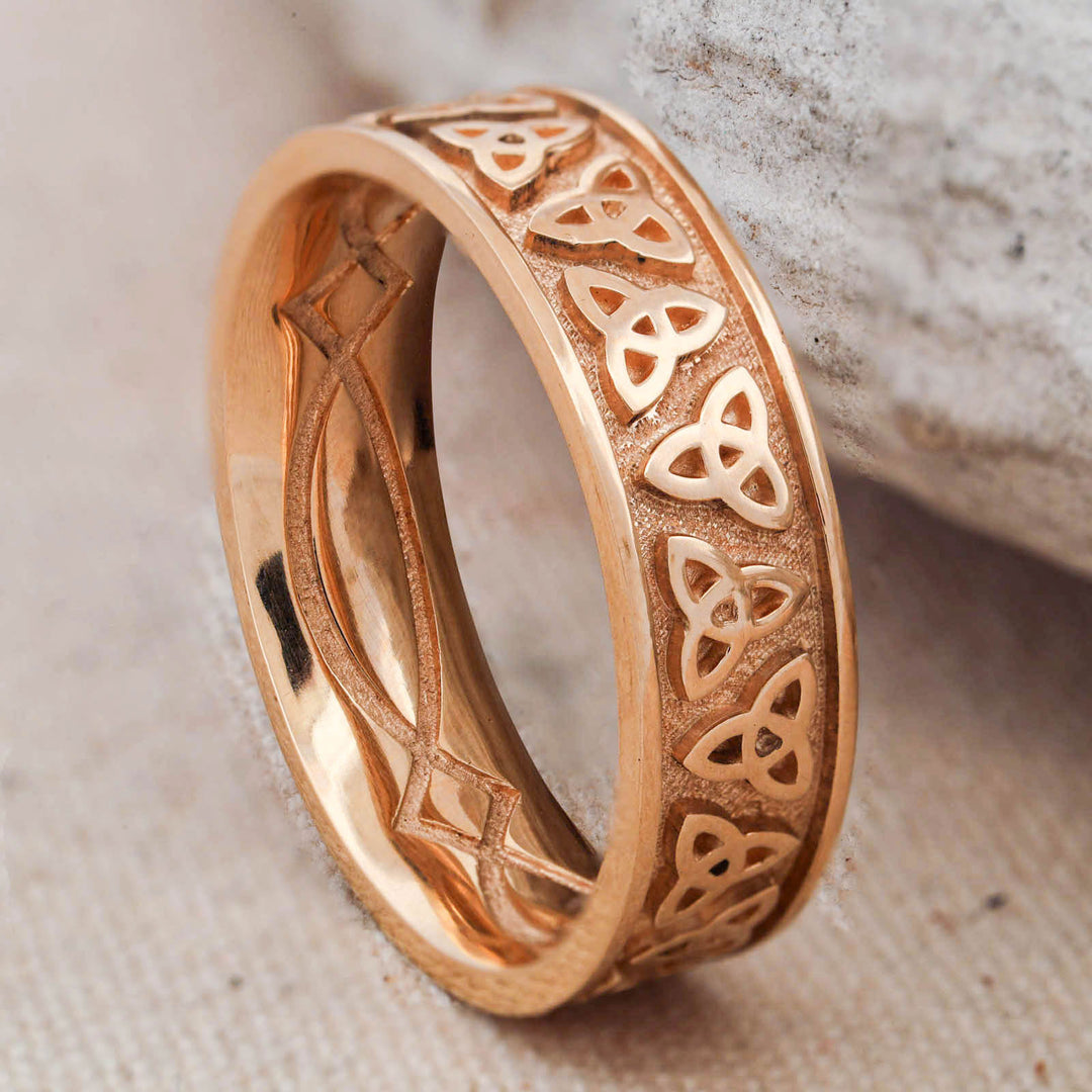 Diamond and Alexandrite Ring Set with Celtic Knots
