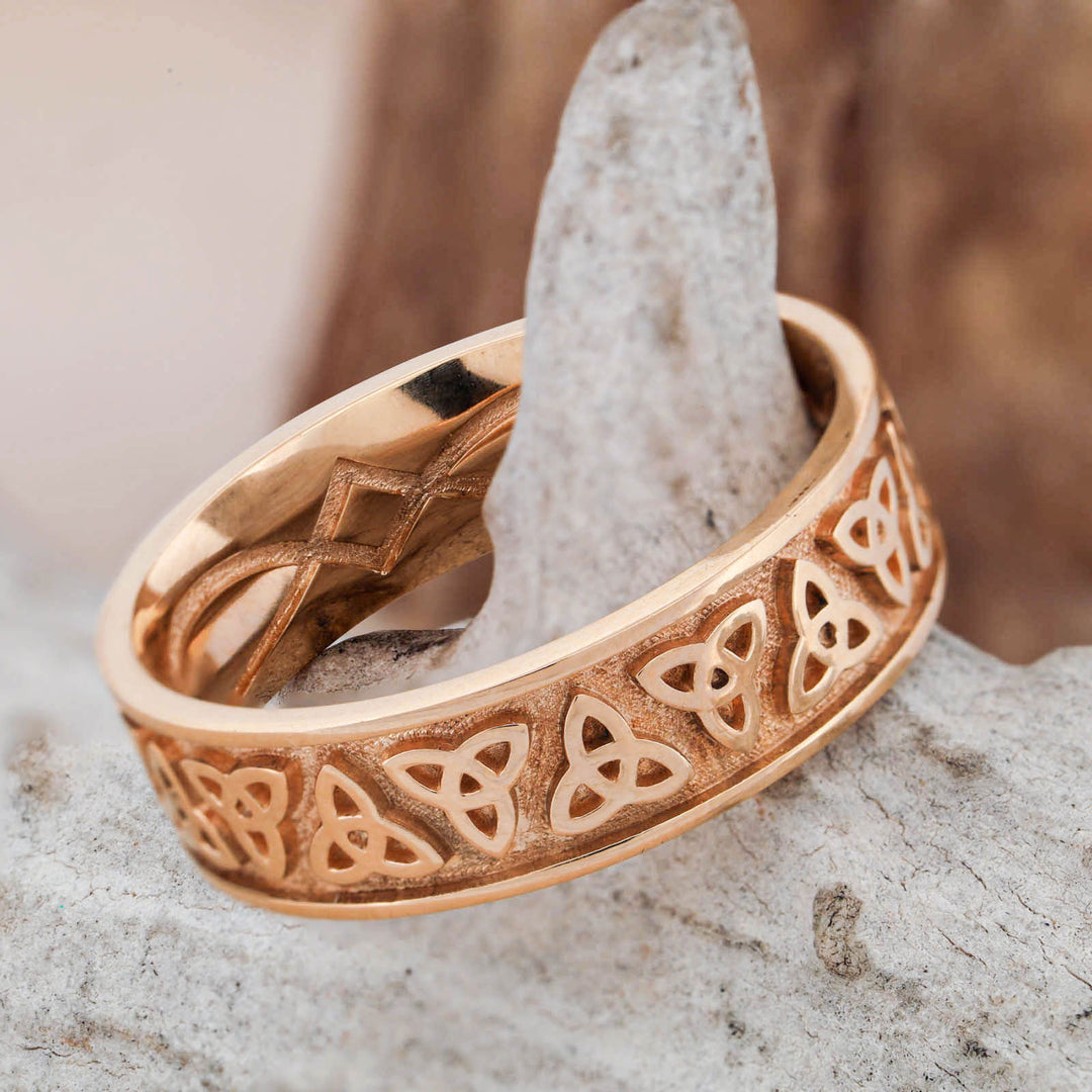 Yellow Gold Celtic Knot Wedding Band