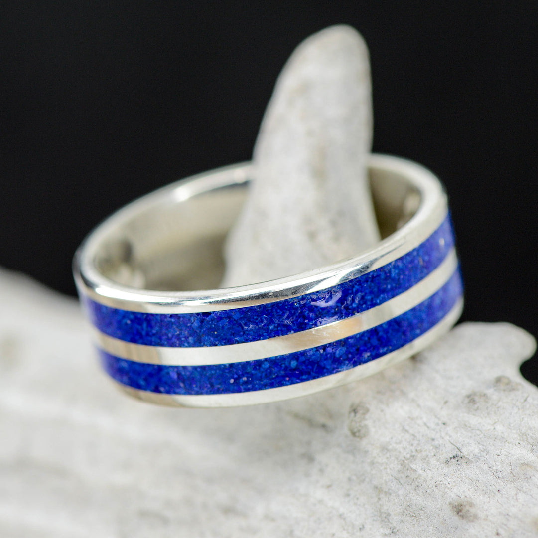 Gold, Blue Lapis Lazuli Inlays