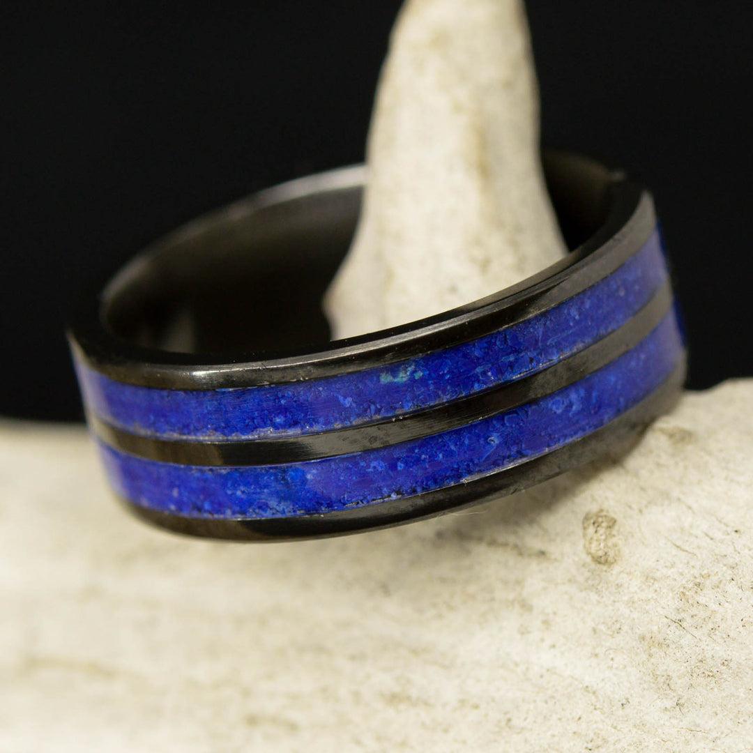 Gold, Blue Lapis Lazuli Inlays