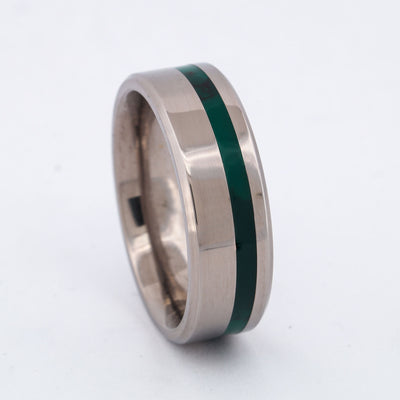 SALE RING - Titanium & Imperial Jade - Size 12