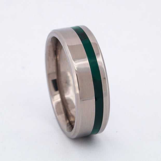 SALE RING - Titanium & Imperial Jade - Size 12