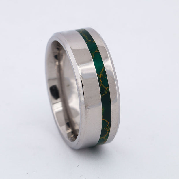 SALE RING - Titanium & Arizona Jade - Size 9