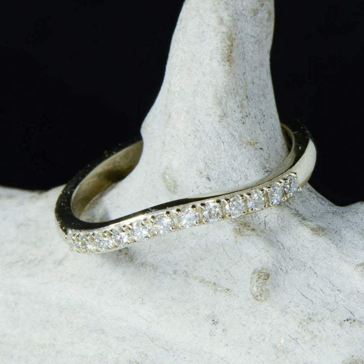 Gold Diamond Stacking Band