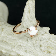 Raw Cut Opal Solitaire Ring