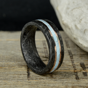 The Tigre - Forged Carbon Fiber, Gold or Silver Inlay, and Larimar