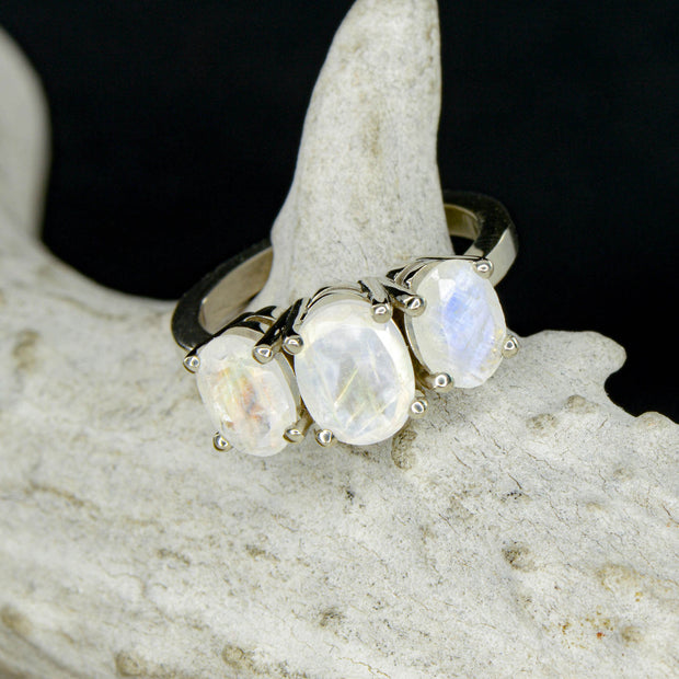 3 Moonstone Oval Engagement Ring – Stone Forge Studios