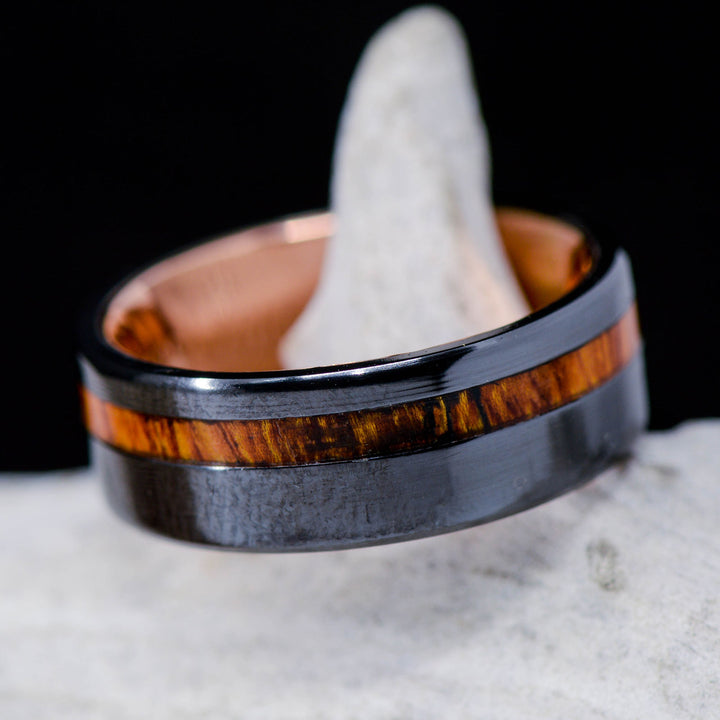 Gold Sleeve, Black Zirconium, & Ironwood Inlay