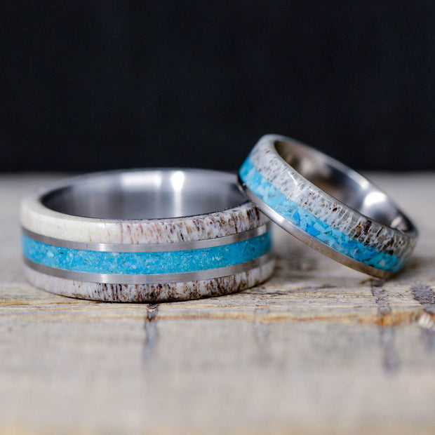 Antler, & Turquoise 8mm – Stone Forge Studios