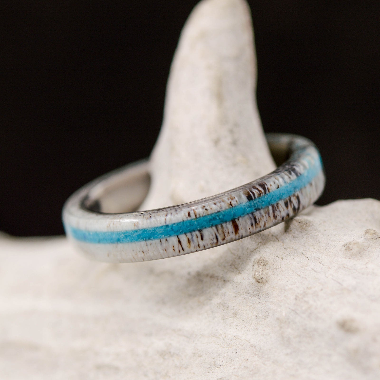 Elk Antler with Turquoise Inlays – Stone Forge Studios