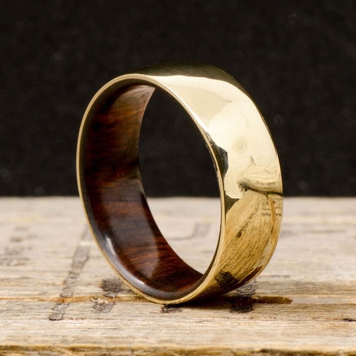 Gold with Desert Ironwood Inlay