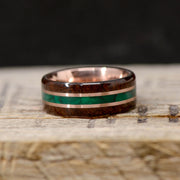 Walnut Wood, Imperial Jade, and Rose Gold Inlays