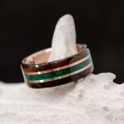 Walnut Wood, Imperial Jade, and Rose Gold Inlays
