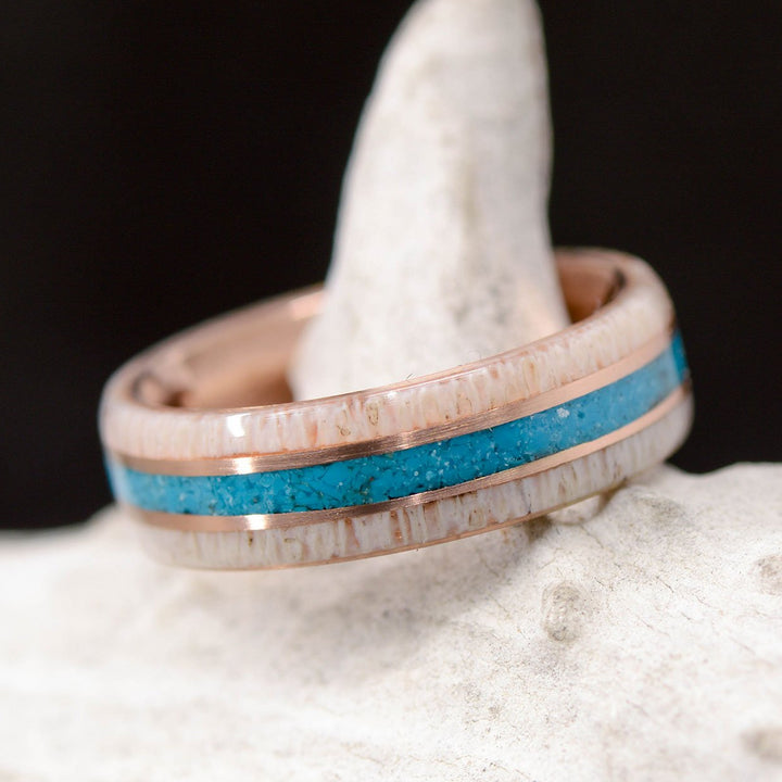 Turquoise, Antler, Rose Gold