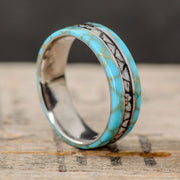 The Megalodon Ring - Turquoise & Shark Teeth